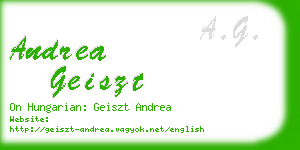 andrea geiszt business card